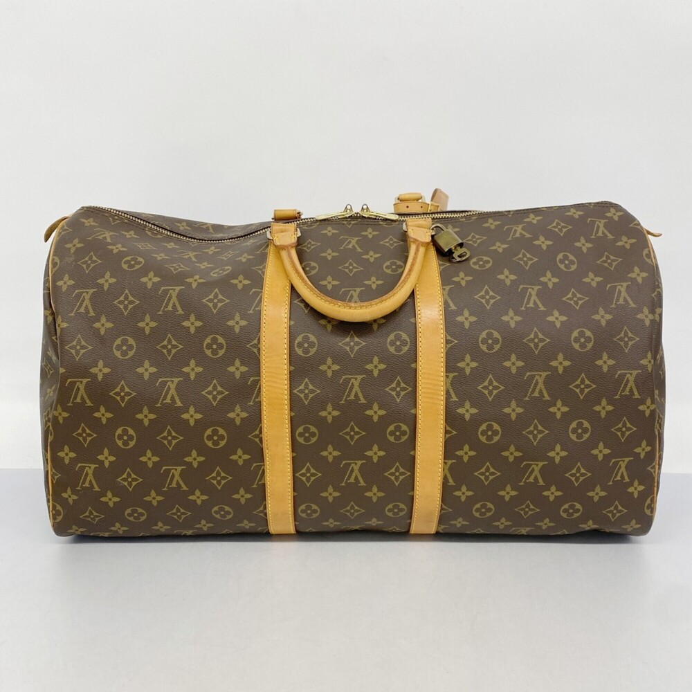 LOUIS VUITTON Brown Monogram Keepall 55 Boston Bag - Picture 13 of 13